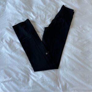 High waisted lululemon straight wunder under leggings.